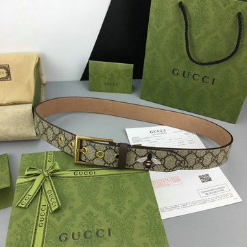 商品名称：グッチ GUCCI 057-GG434520XJ　2021年最新入荷 GGスプリーム キャンパスベルト ハッチプリント G バックル カーフスキン 幅3.5cm