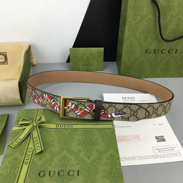 グッチ GUCCI 057-GG434520XS　2021年最新入荷 GGスプリーム キャンパスベルト スネークプリント G バックル カーフスキン 幅3.5cm
