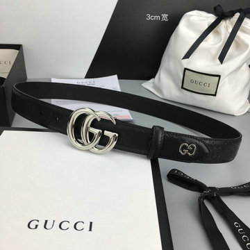 グッチ GUCCI 057-GG474313KGY　2021年最新入荷 ベルト カーフレザー ダブルG バックル 幅4cm