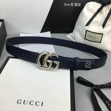 グッチ GUCCI 057-GG474313LGY　2021年最新入荷 ベルト カーフレザー ダブルG バックル 幅4cm