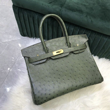 エルメス HERMES 063-HBK30TPJMG 2021年最新入荷 バーキン トップハンドルバッグ トートバッグ ハンドバッグ レディースかばん オーストリッチ革