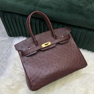 エルメス HERMES  063-HBK30TPJSK 2021年最新入荷 バーキン トップハンドルバッグ トートバッグ ハンドバッグ レディースかばん オーストリッチ革