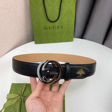 グッチ GUCCI 057-GG523307SBH　2021年最新入荷 ベルト カーフレザー ダブルG バックル 幅4cm