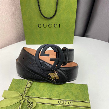 グッチ GUCCI 057-GG523307SBK　2021年最新入荷 ベルト カーフレザー ダブルG バックル 幅4cm