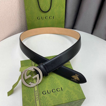 商品名称：グッチ GUCCI 057-GG523307SBY　2021年最新入荷 ベルト カーフレザー ダブルG バックル 幅4cm