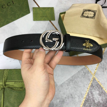 グッチ GUCCI 057-GG523307SGY　2021年最新入荷 ベルト カーフレザー ダブルG バックル 幅4cm