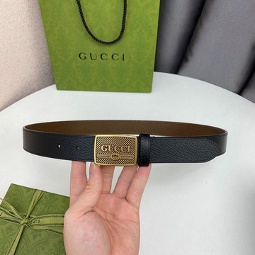 グッチ GUCCI 057-GG643847FKJ　2021年最新入荷 ベルト カーフレザー スクエアバックル 幅3cm