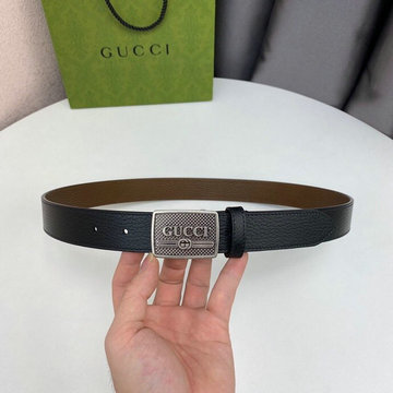 グッチ GUCCI 057-GG643847FKY　2021年最新入荷 ベルト カーフレザー スクエアバックル 幅3cm