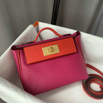 エルメス HERMES 063-HE2424PJFR 2021年最新入荷 ミニケリー 2424 トップハンドルバッグ トートバッグ 2way ショルダーバッグ レディースかばん