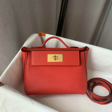 商品名称：エルメス HERMES 063-HE2424QJRD2021年最新入荷 ミニケリー 2424 トップハンドルバッグ トートバッグ 2way ショルダーバッグ レディースかばん