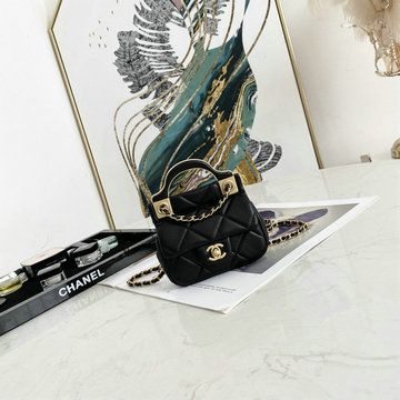 シャネル CHANEL JS-CH2271BK　2021年最新入荷 フラップ カードケース チェーンウォレット 斜め掛け ショルダーバッグ 小銭入れ 短財布 ラムスキン