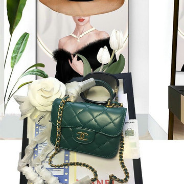 シャネル CHANEL JS-CH2200GL　2021年最新入荷 チェーンウォレット トップハンドルウォレット 短財布 斜め掛け ショルダーバッグ クロスボディクラッチ ラムスキン