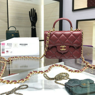 シャネル CHANEL JS-CH2200JH　2021年最新入荷 チェーンウォレット トップハンドルウォレット 短財布 斜め掛け ショルダーバッグ クロスボディクラッチ ラムスキン