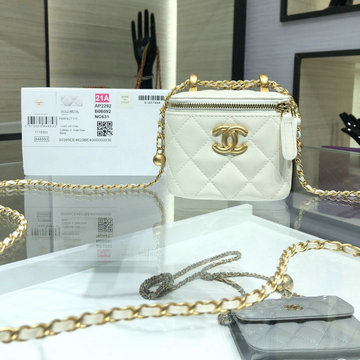 シャネル CHANEL JS-CH2292BS　2021年最新入荷 スモール ヴァニティー ケース トップハンドルバッグ 斜め掛け ショルダーバッグ 化粧かばん クロスボディバッグ