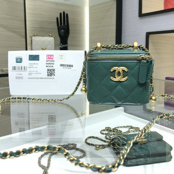 シャネル CHANEL JS-CH2292GL　2021年最新入荷 スモール ヴァニティー ケース トップハンドルバッグ 斜め掛け ショルダーバッグ 化粧かばん  クロスボディバッグ