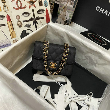 シャネル CHANEL JS-CH2309QBK　2021年最新入荷 チェーンクラッチ 斜め掛け ショルダーバッグ クロスボディバッグ レディースかばん キャビアスキン