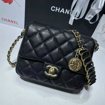 シャネル CHANEL JS-CH2482BK　2021年最新入荷 フラップバッグ 斜め掛け ショルダーバッグ クロスボディバッグ レディースかばん キャビアスキン
