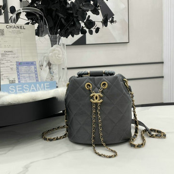 シャネル CHANEL JS-CH2608HS　2021年最新入荷 トップハンドルバッグ バゲットバッグ 2way 斜め掛け ショルダーバッグ クロスボディバッグ ドローストリングバッグ ラムスキン
