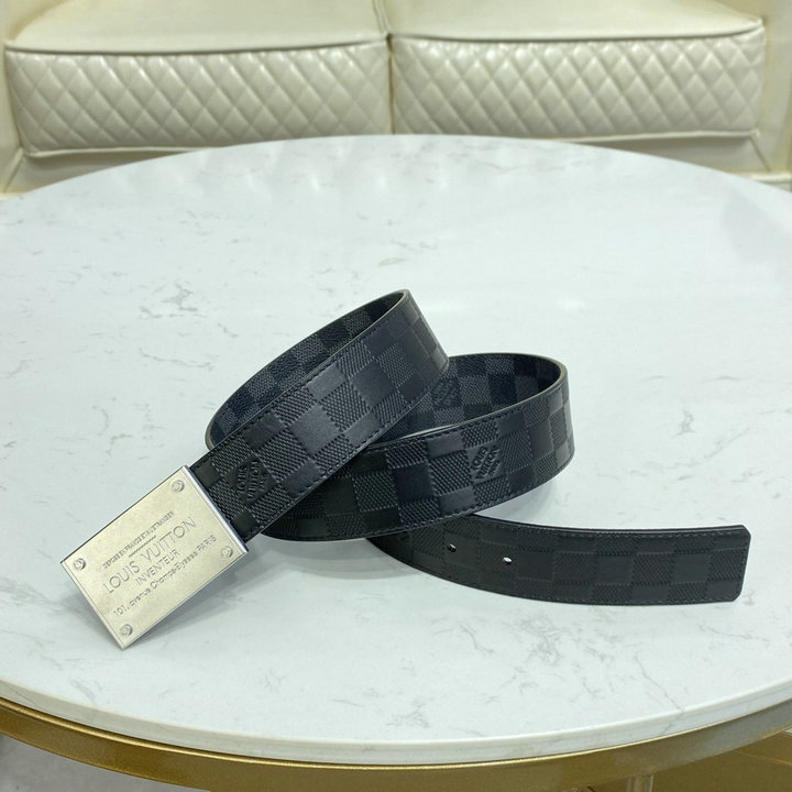 ルイヴィトン LOUISVUITTON 057-M0269TFY　2021年最新入荷 サンチュール ダミエ プレート 40MM リバーシブル ベルト メンズ用 カーフレザー