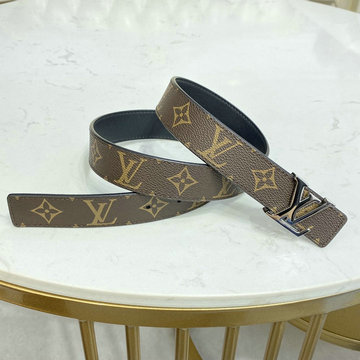ルイヴィトン LOUISVUITTON 057-M0362K　2021年最新入荷 サンチュール LVイニシャル 30MM リバーシブル ベルト メンズ用 カーフレザー