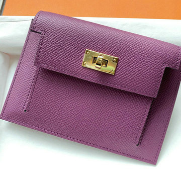 商品名称：エルメス HERMES 063-HES20006JHZ 2021年最新入荷 ケリー ポケット コンパクト 二つ折り短財布 ウォレット 手持ちかばん 小銭入れ ヴォーエプソン