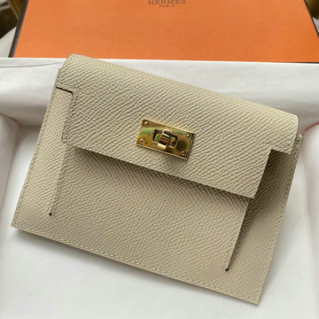 エルメス HERMES 063-HES20006JNB 2021年最新入荷 ケリー ポケット コンパクト 二つ折り短財布 ウォレット 手持ちかばん 小銭入れ ヴォーエプソン