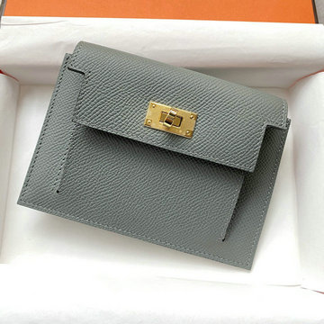 エルメス HERMES 063-HES20006JXG 2021年最新入荷 ケリー ポケット コンパクト 二つ折り短財布 ウォレット 手持ちかばん 小銭入れ ヴォーエプソン