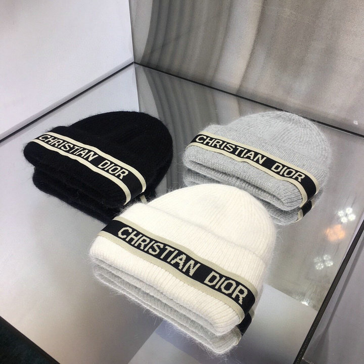 クリスチャンディオール CHRISTIAN DIOR AN-MZCD21006　2021年秋冬最新入荷 ビーニー ハット カシミヤ ウール 帽子 キャップ 冬 防寒