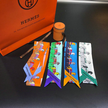 エルメス HERMES AN-PDHE21004　2021年最新入荷 ネックボウ ツイリー ミッツァ スカーフ シルクツイル バンドゥ マフラー ヘアバンド バッグバンド