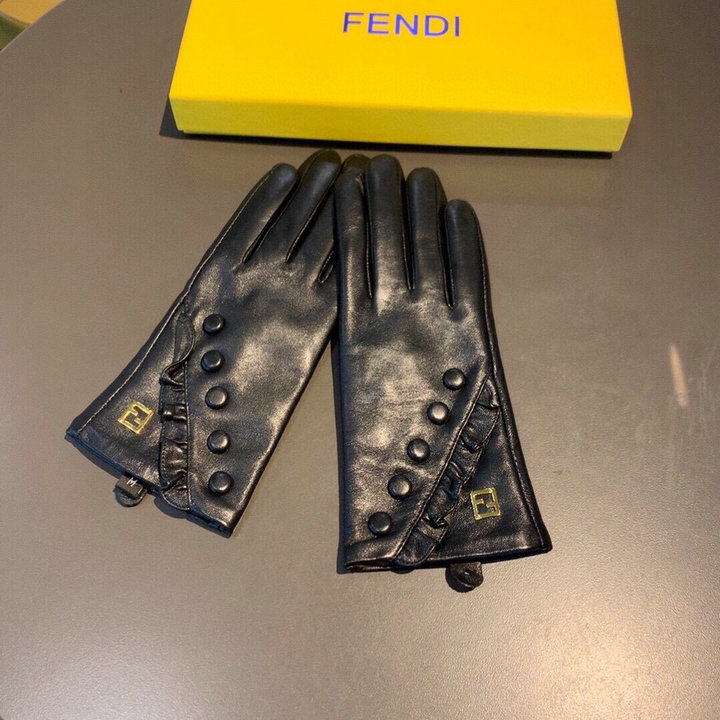 フェンディ FENDI AN-STFD21002　2021年最新入荷 ラムスキン 手袋 スマホタッチパネル 対応 グローブ 冬用 防寒 全指タッチ 手袋 ファー付き 防風