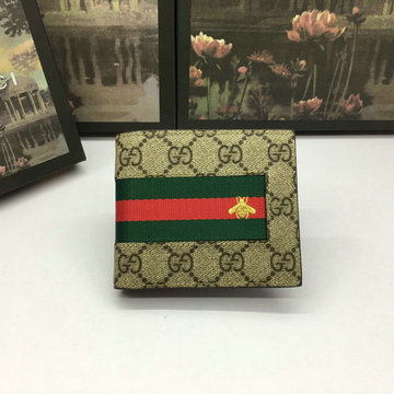 グッチ GUCCI 057-GG408827XM　2021年最新作 GGスプリーム ショートウォレット 二つ折り短財布 キャンパス レザー