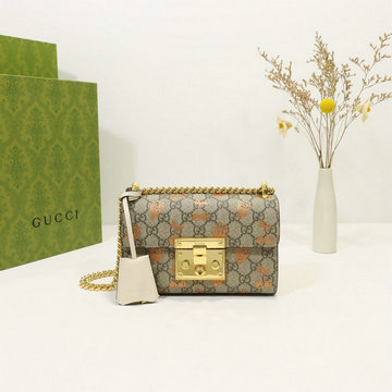 グッチ GUCCI 057-GG409487BCB　2021年最新作 パドロック GG スモール チェーンポーチ クロスボディバッグ 斜め掛け ショルダーバッグ レザー