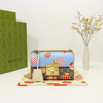 グッチ GUCCI 057-GG409487PL　2021年最新作 パドロック GG スモール チェーンポーチ クロスボディバッグ 斜め掛け ショルダーバッグ レザー