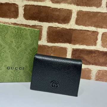 商品名称：グッチ GUCCI 057-GG456126QW　2021年最新作 プチ マーモント レザー カードケース 二つ折り短財布 コイン＆札入れ付き プレゼント ギフト