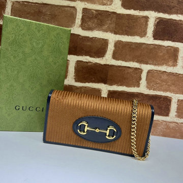 グッチ GUCCI 057-GG621892RPT　2021年最新作 1955 ホースビット チェーンウォレット 長財布 斜め掛け ショルダーバッグ クロスボディバッグ コーデュロイ