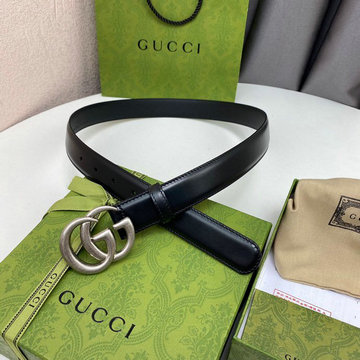 グッチ GUCCI 057-GG655566SGK　2021年最新入荷 ベルト カーフレザー ダブルGバックル 幅3cm