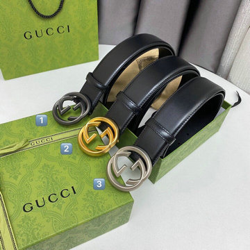 グッチ GUCCI 057-GG655567SG　2021年最新入荷 ベルト カーフレザー ダブルGバックル 幅4cm