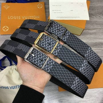 ルイヴィトン LOUISVUITTON 057-M0338U　2021年最新入荷 サンチュール ダミエ プリント 40MM リバーシブル ベルト カーフレザー スクエアバックル