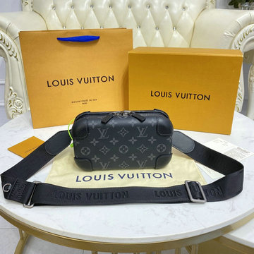 ルイヴィトン LOUISVUITTON 057-M45579　2021年最新入荷 ホライゾン クラッチ スクエアバッグ 斜め掛け ショルダーバッグ モノグラム エクリプス キャンバス