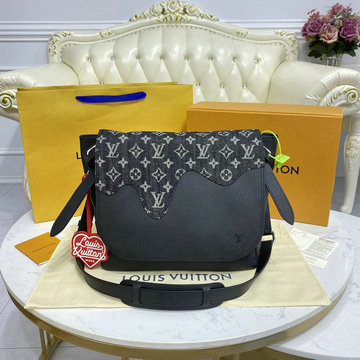 商品名称：ルイヴィトン LOUISVUITTON 057-M45971　2021年最新入荷 ブサス トーキョー フラップバッグ 斜め掛け ショルダーバッグ クロスボディバッグ モノグラム デニム
