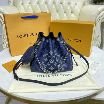 ルイヴィトン LOUISVUITTON 057-M59552　2021年最新入荷 ベラ 斜め掛け ショルダーバッグ レディースかばん クロスボディ ドローストリングバッグ マヒナレザー