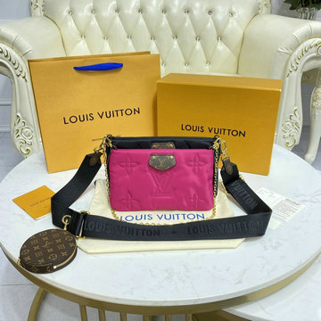 ルイヴィトン LOUISVUITTON 057-M58980　2021年最新入荷 マキシ ミュルティ ポシェット アクセソワール ショルダーバッグ ポーチ チェーンウォレット リサイクルナイロン