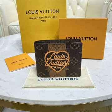 ルイヴィトン LOUISVUITTON 057-M81108　2021年最新入荷 ポルトフォイユ ミュルティプル 二つ折り短財布 ショートウォレット カードケース 札入れ モノグラム ストライプ