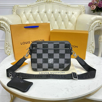 ルイヴィトン LOUISVUITTON 057-N80401　2021年最新入荷 トリオ メッセンジャーバッグ 斜め掛け ショルダーバッグ メンズかばん クロスボディバッグ レザー