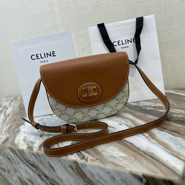 セリーヌ CELINE DDB-CE194152BS　2021年最新入荷 スモール フラップバッグ 斜め掛け ショルダーバッグ レディースかばん トリオンフキャンバス