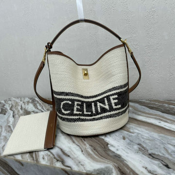 商品名称：セリーヌ CELINE DDB-CE195572BTK　2021年最新入荷 ティーン バケット16 トートバッグ 2way 斜め掛け ショルダーバッグ レディースかばん テキスタイル