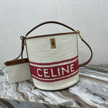 セリーヌ CELINE DDB-CE195572BTR　2021年最新入荷 ティーン バケット16 トートバッグ 2way 斜め掛け ショルダーバッグ レディースかばん テキスタイル