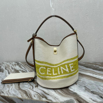 セリーヌ CELINE DDB-CE195572BTY　2021年最新入荷 ティーン バケット16 トートバッグ 2way 斜め掛け ショルダーバッグ レディースかばん テキスタイル