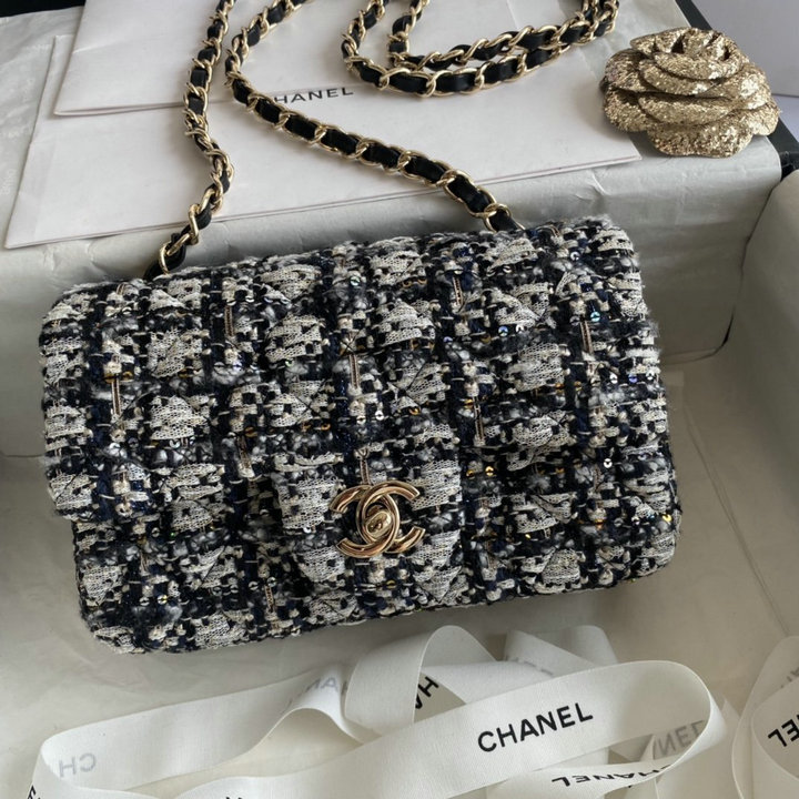 シャネル CHANEL CC-CH1116LPKB　2021年最新入荷 クラシック 斜め掛け ショルダーバッグ フラップバッグ レディースかばん クロスボディ ツイード