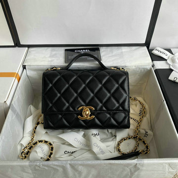 シャネル CHANEL CC-CH2796BK　2021年最新入荷 ミニ フラップバッグ トップハンドルバッグ ハンドバッグ 2way 斜め掛け ショルダーバッグ クロスボディバッグ ラムスキン
